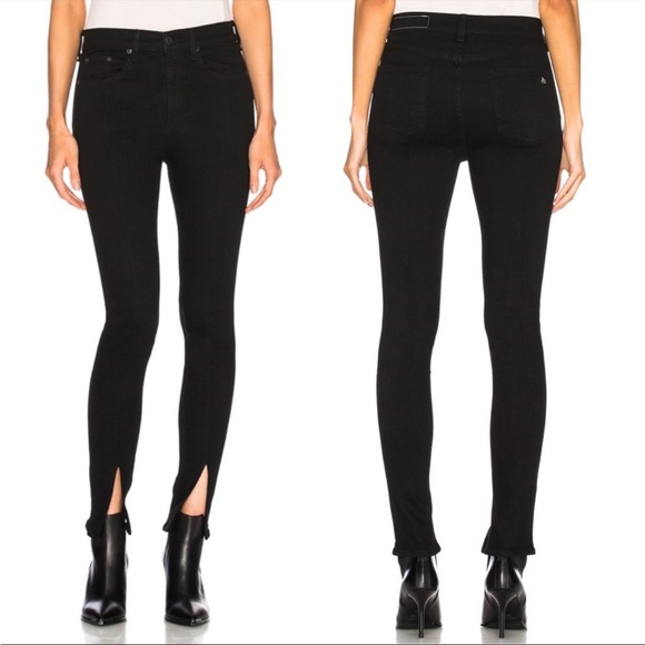 Like New Rag & Bone Yuki High Waist Jean in Coal Bar - Picture 8 of 16